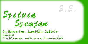 szilvia szemjan business card